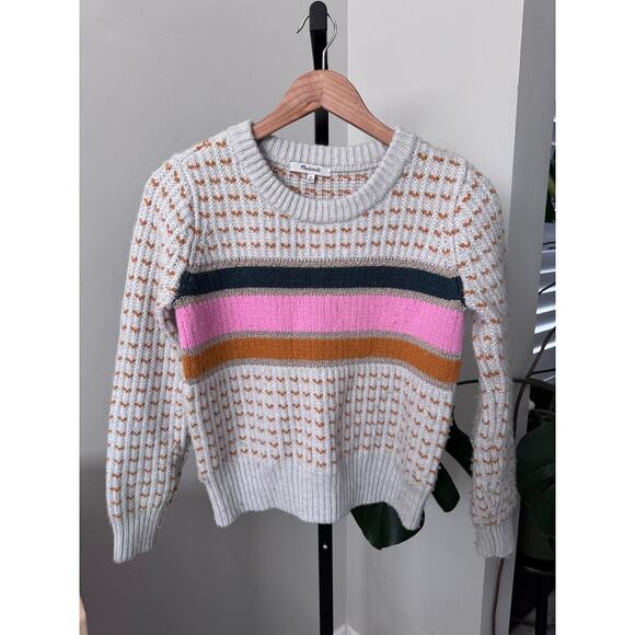 Madewell Striped Barfield Knitted Chunky Sweater Comfort - Picture 2 of 5